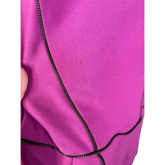 Hunter Dixon Women's Peplum Sleeveless Blouse Size 2 Zipper Detail Fitted - Picture 4 of 5